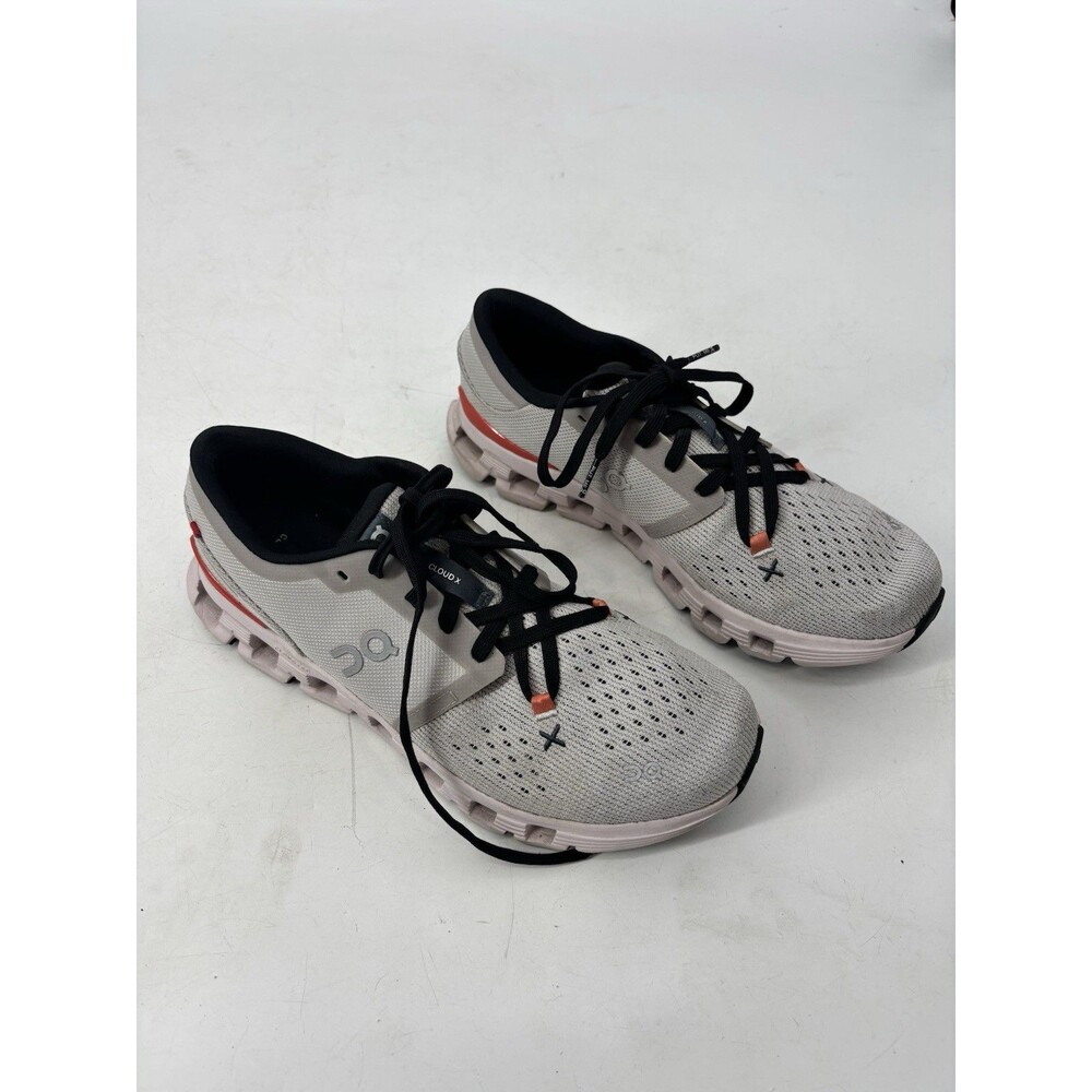 On Cloud X 4 Women’s 8.5 Silver Flame Running Training Shoes Sneakers EU 40